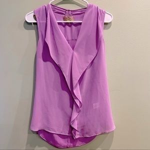Vera Wang Princess sleeveless blouse size medium dress attire purple tank top